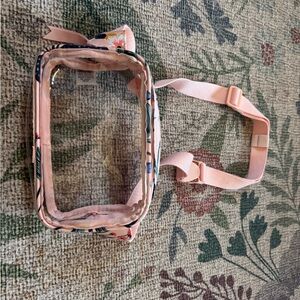 Vera Bradley Floral Clear Crossbody with Pink Accents